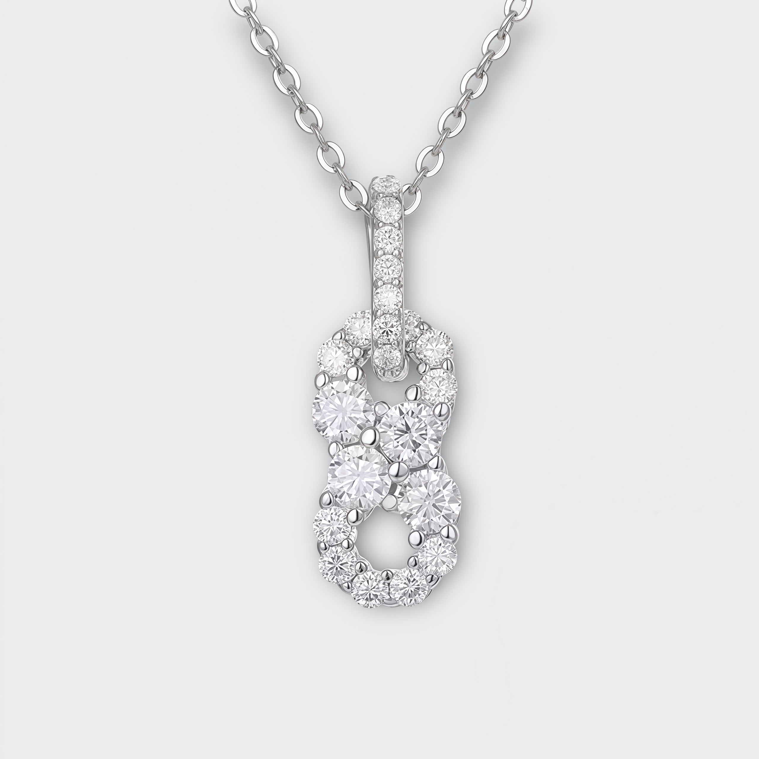 Moissanite Infinity Necklace