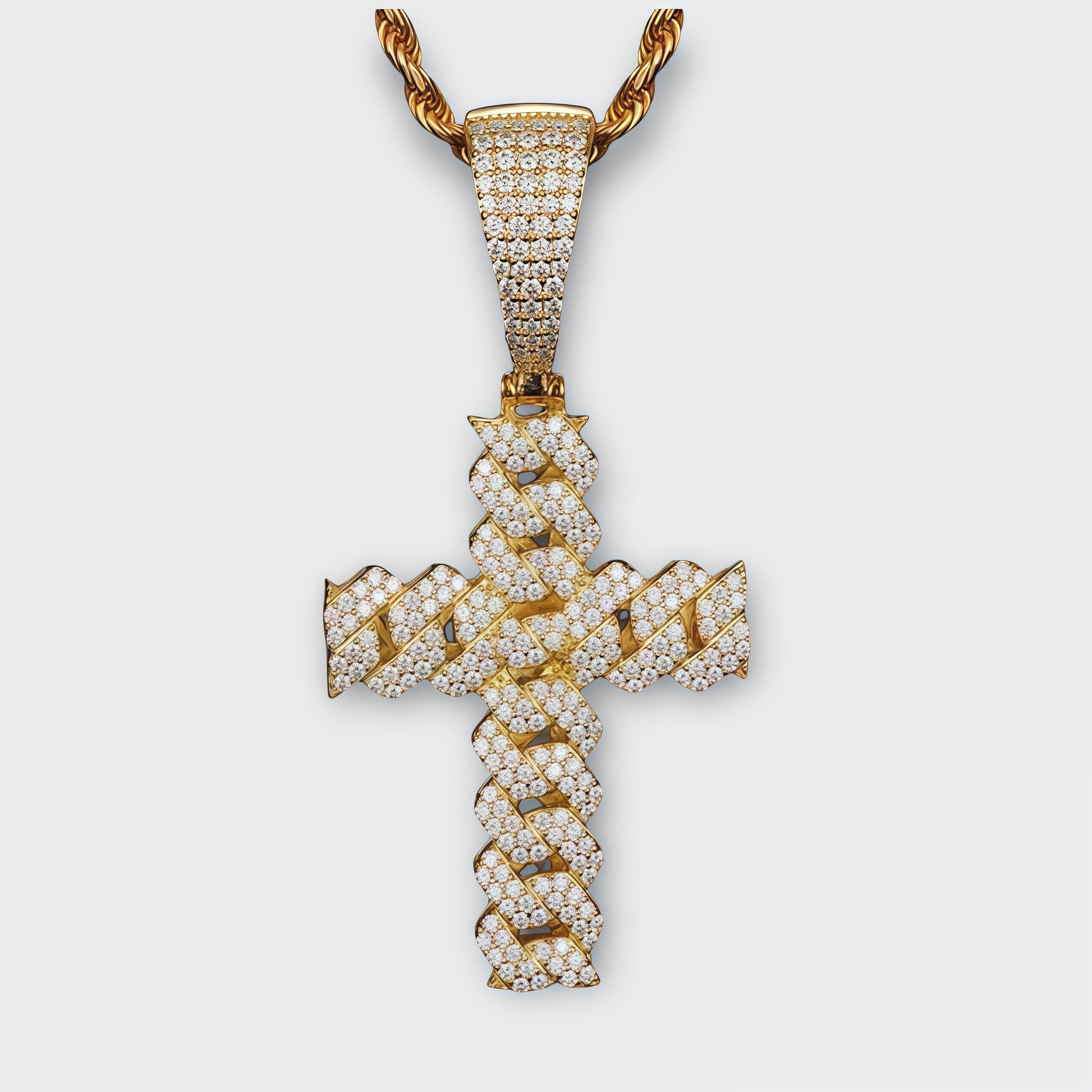 Cuban Moissanite Cross