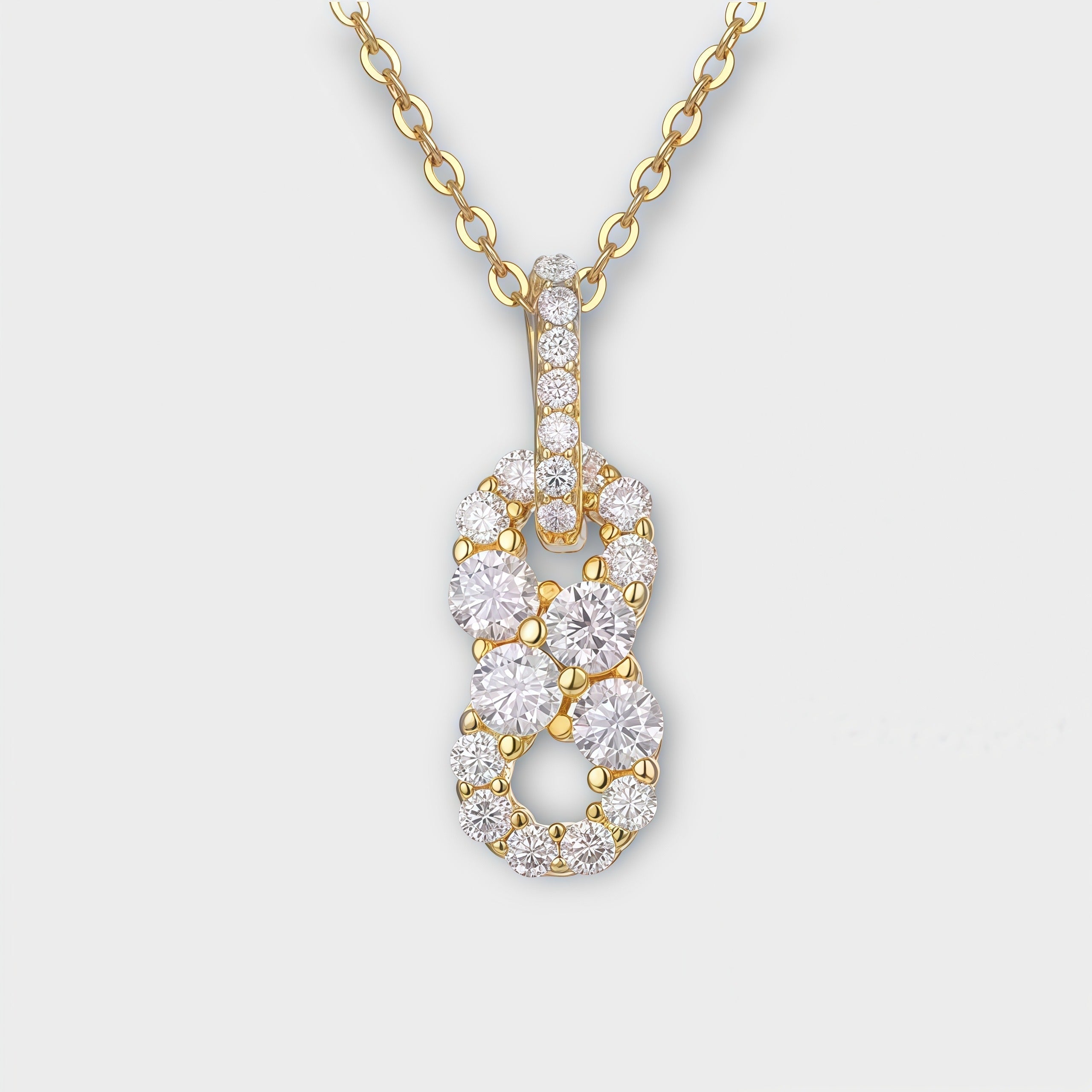 Moissanite Infinity Necklace