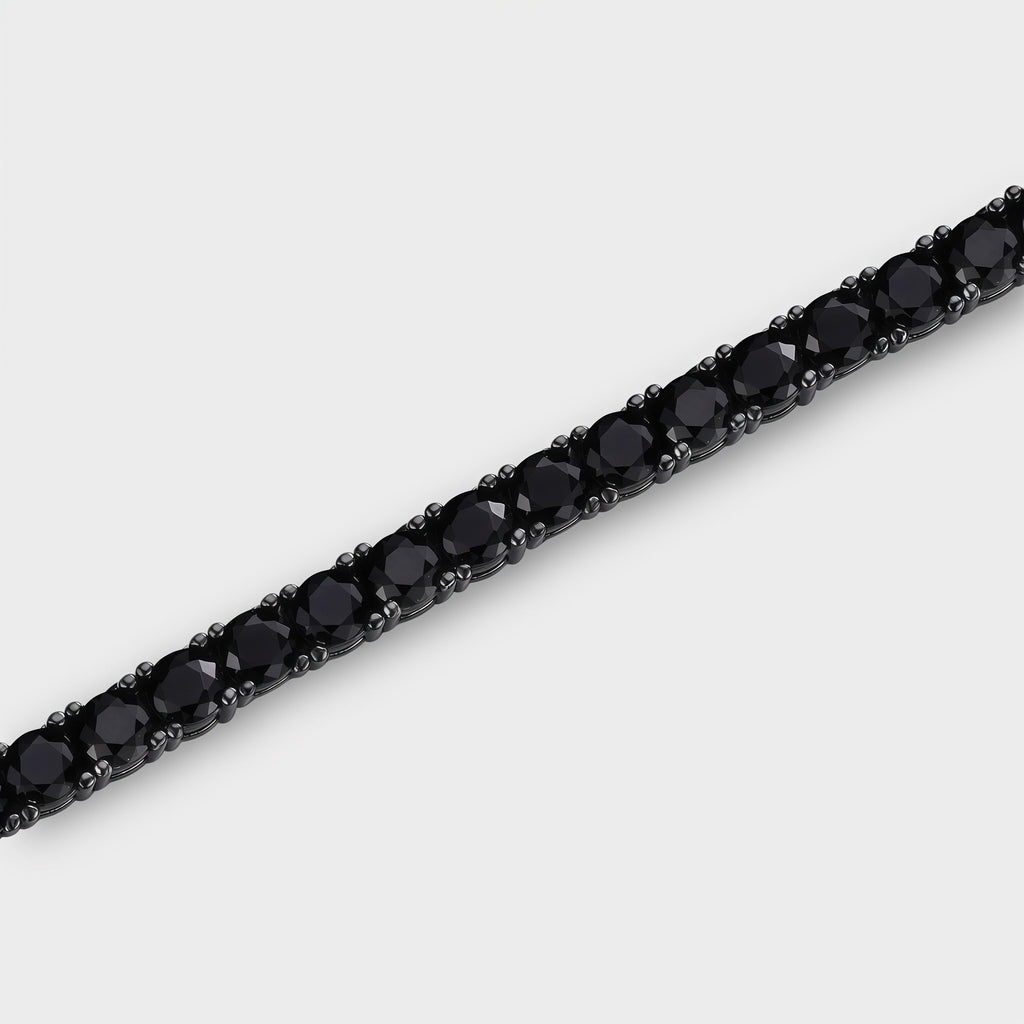 Black Moissanite Tennis Chain