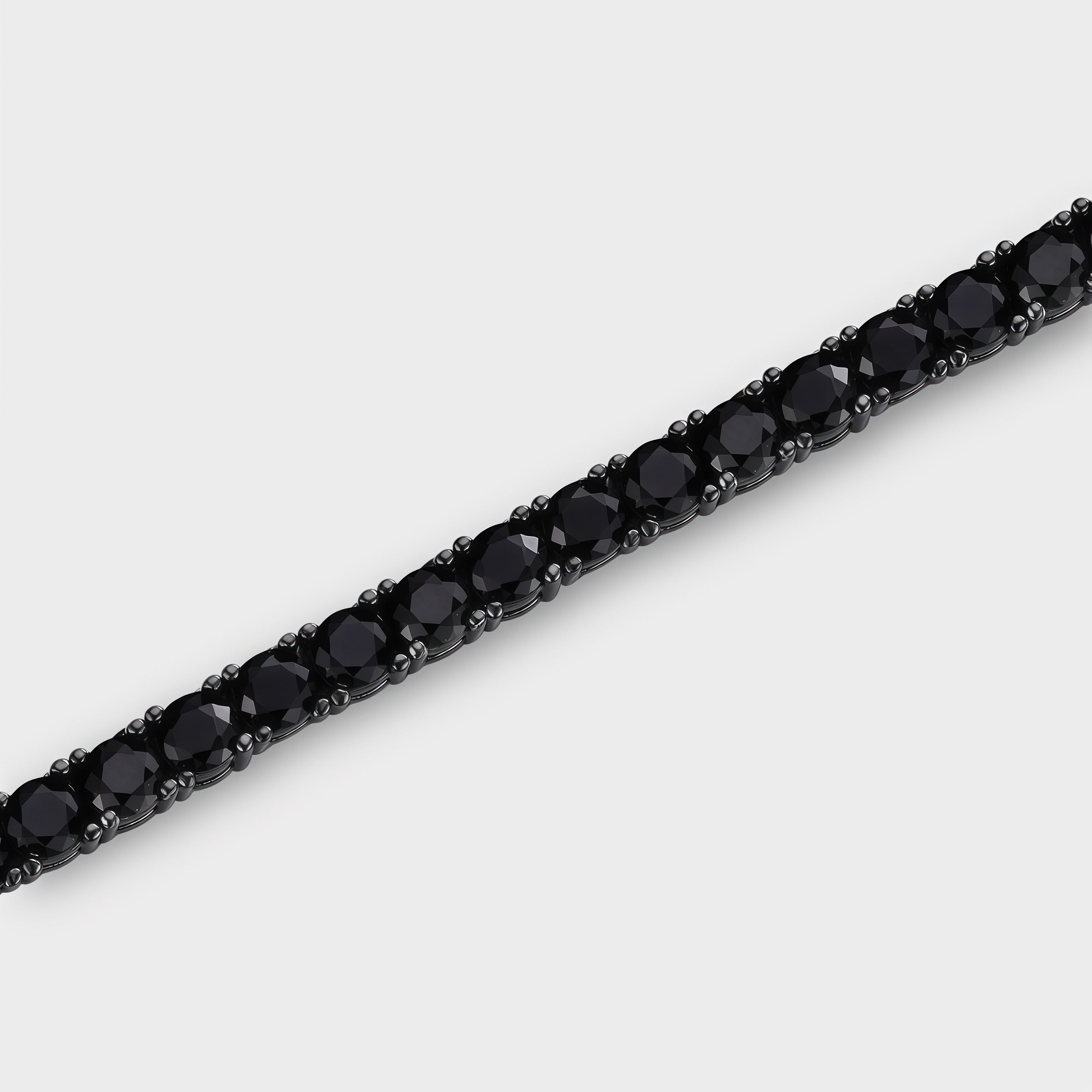 Black Moissanite Tennis Chain