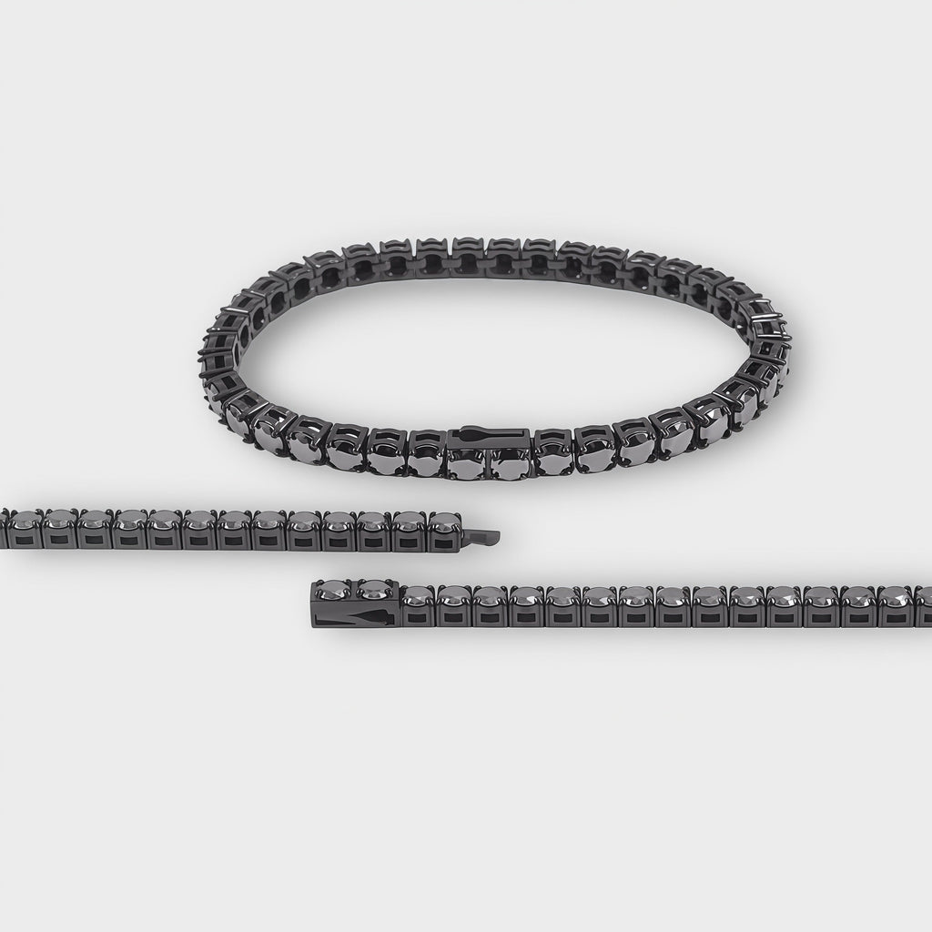 Black Moissanite Tennis Chain