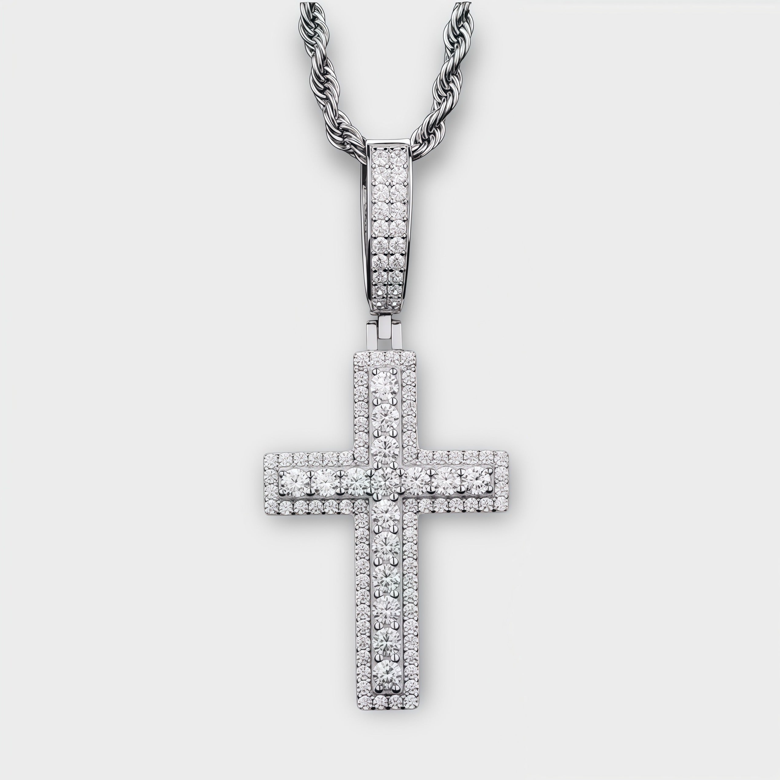 Moissanite Cross Necklace