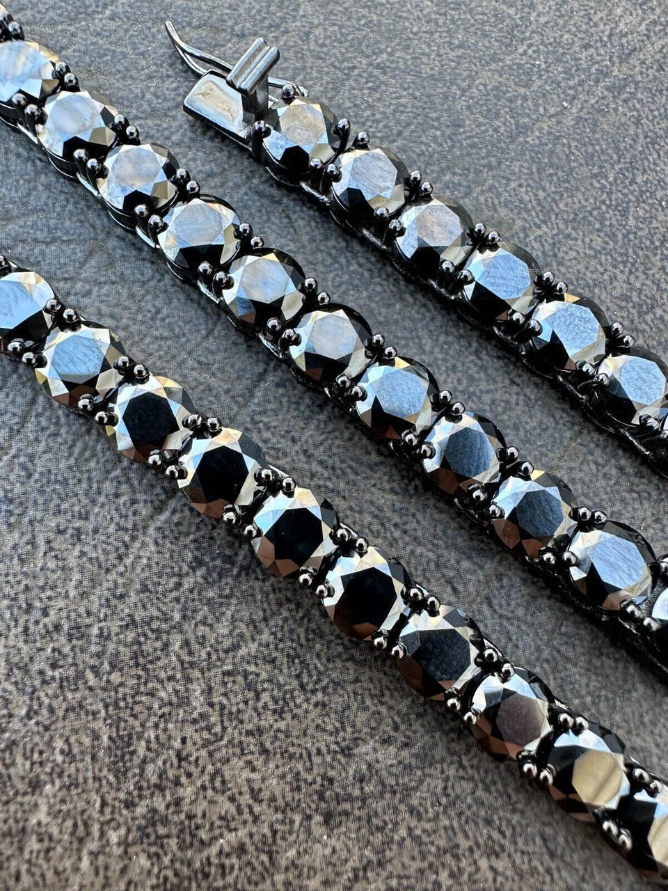 Black Moissanite Tennis Chain