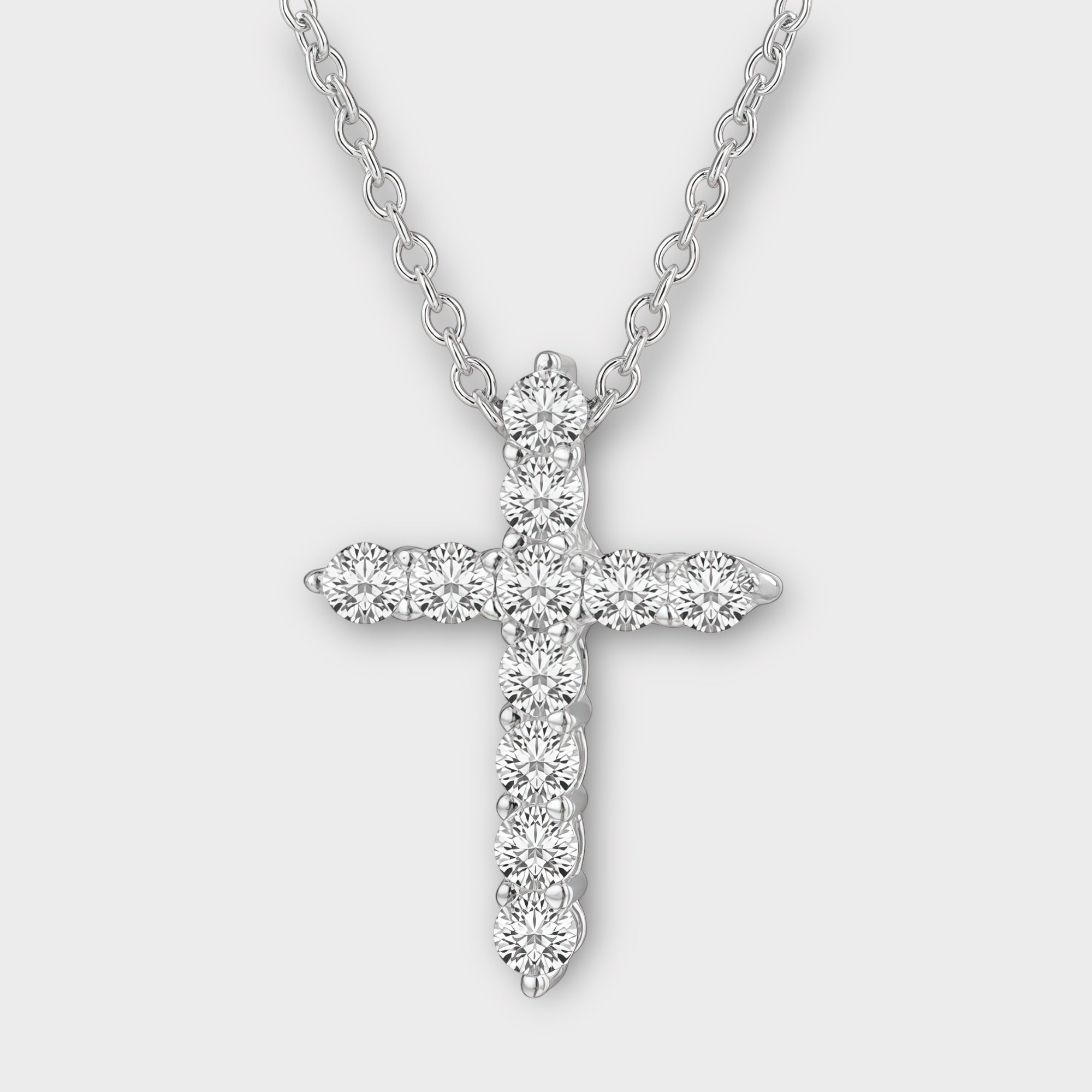 Moissanite Cross Necklace