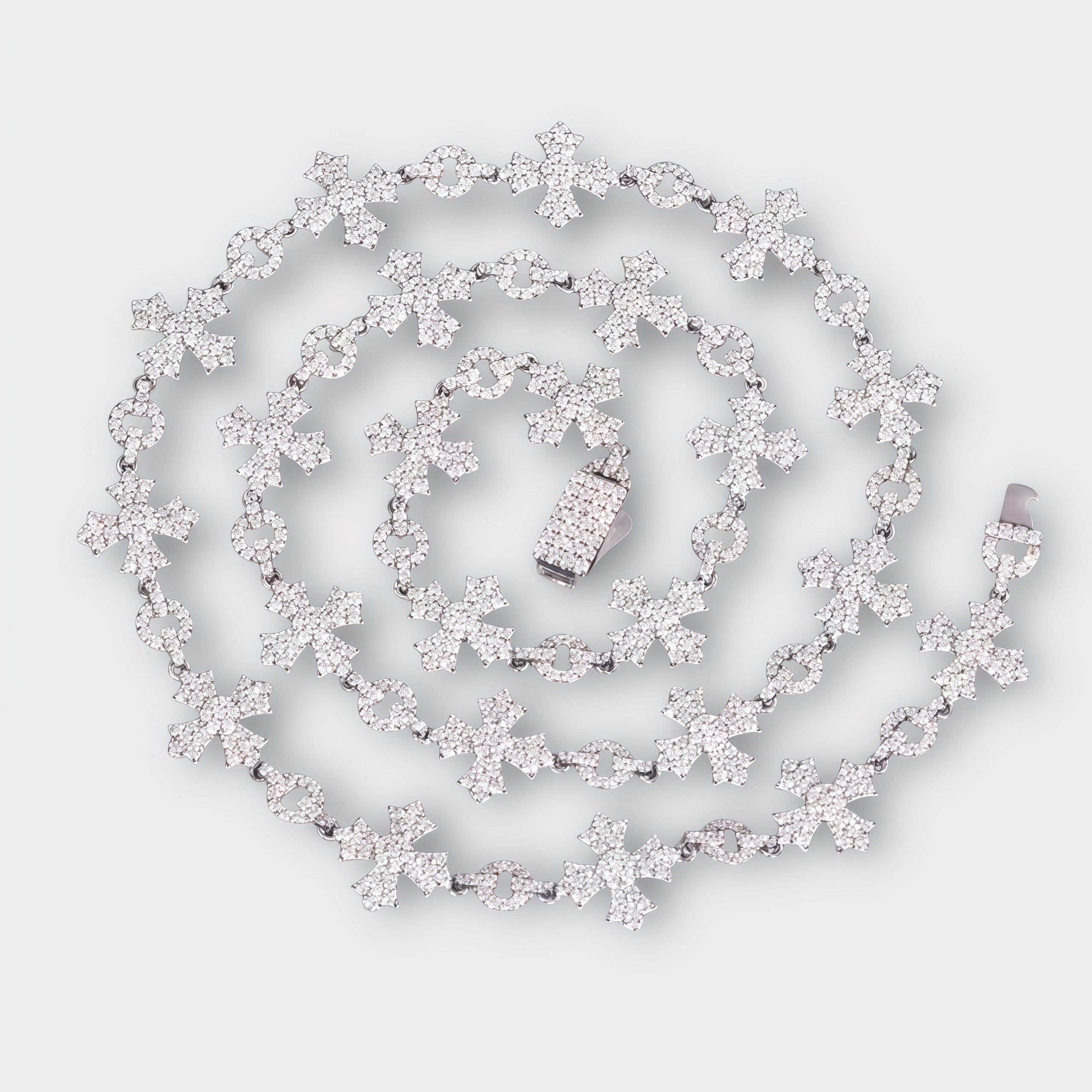 Moissanite Cross Style Chain