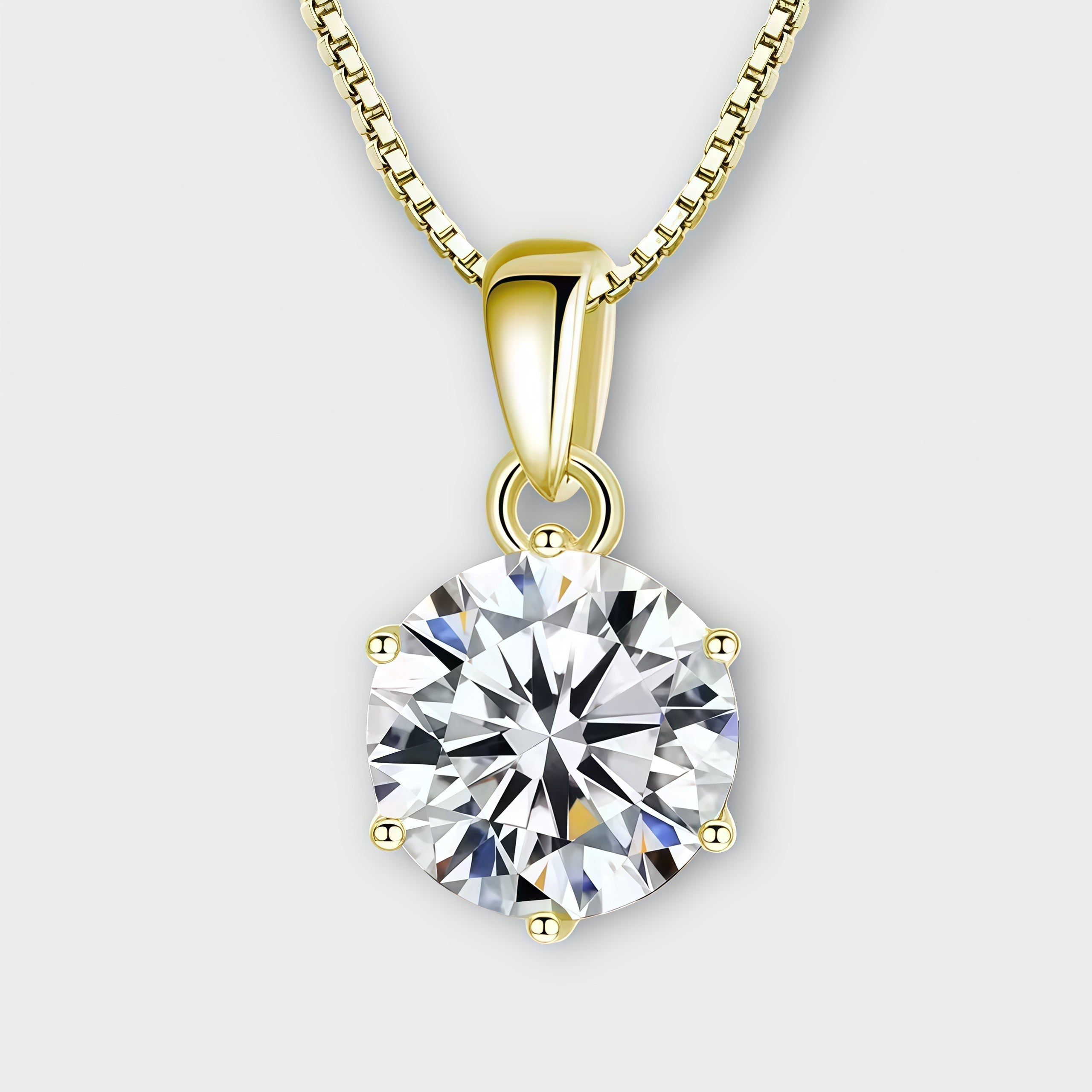 Moissanite Stud Necklace