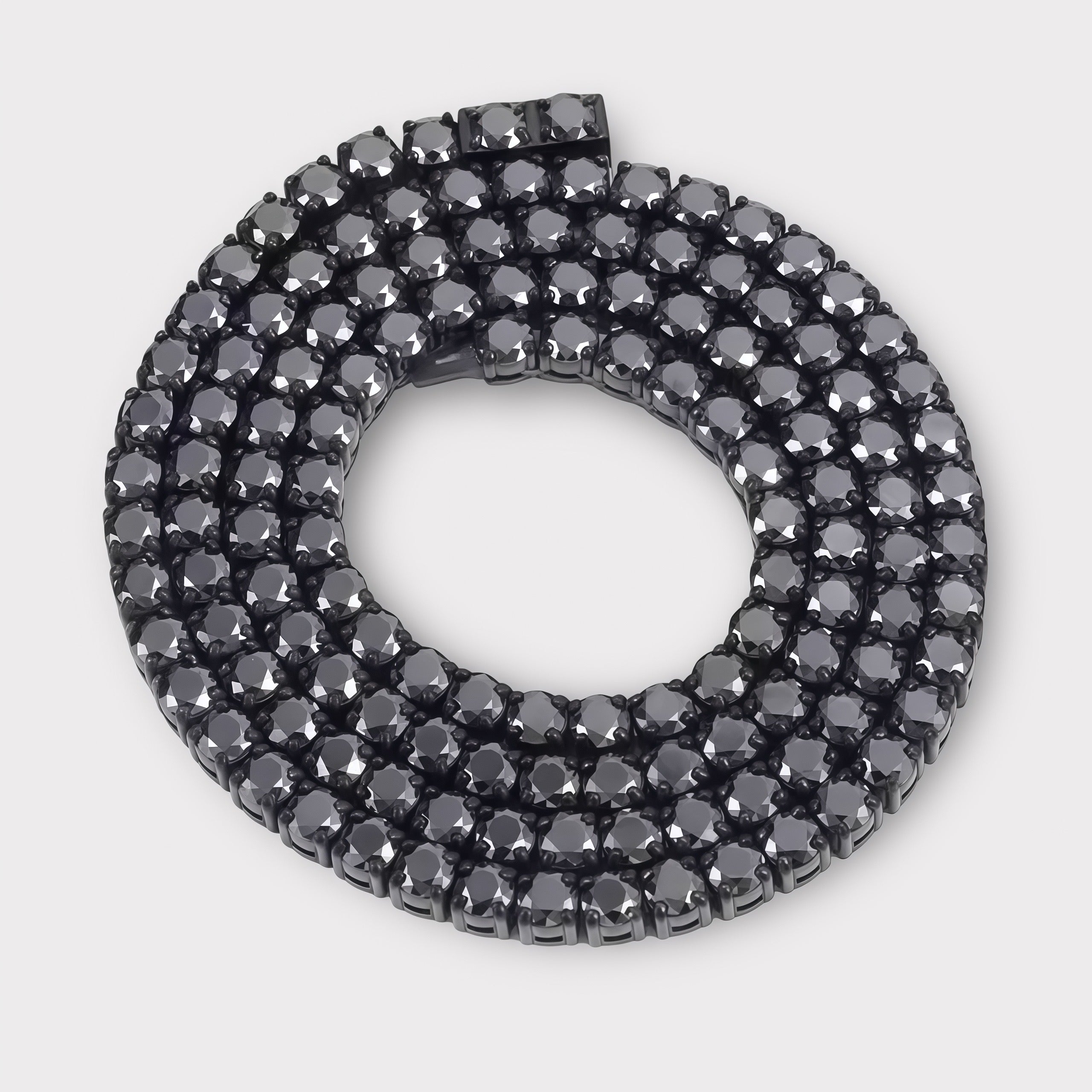 Black Moissanite Tennis Chain