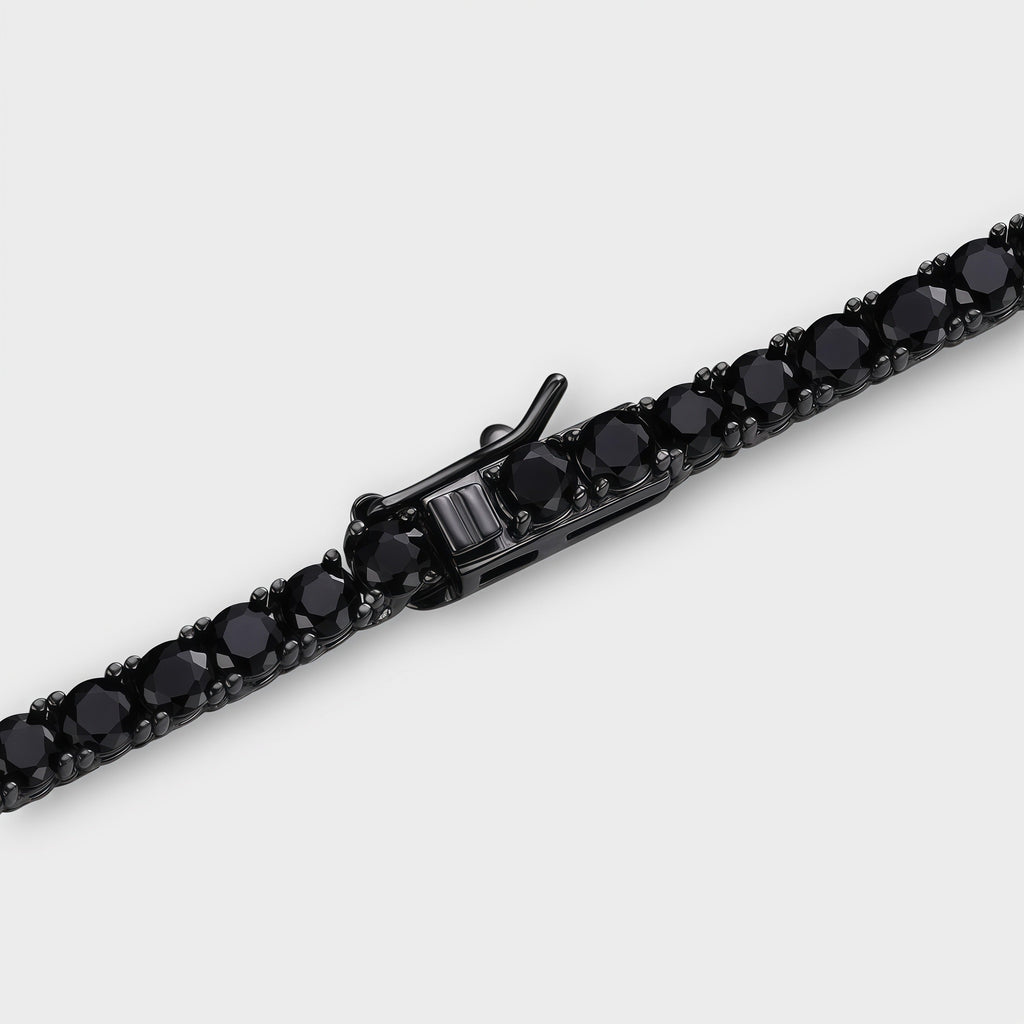 Black Moissanite Tennis Chain