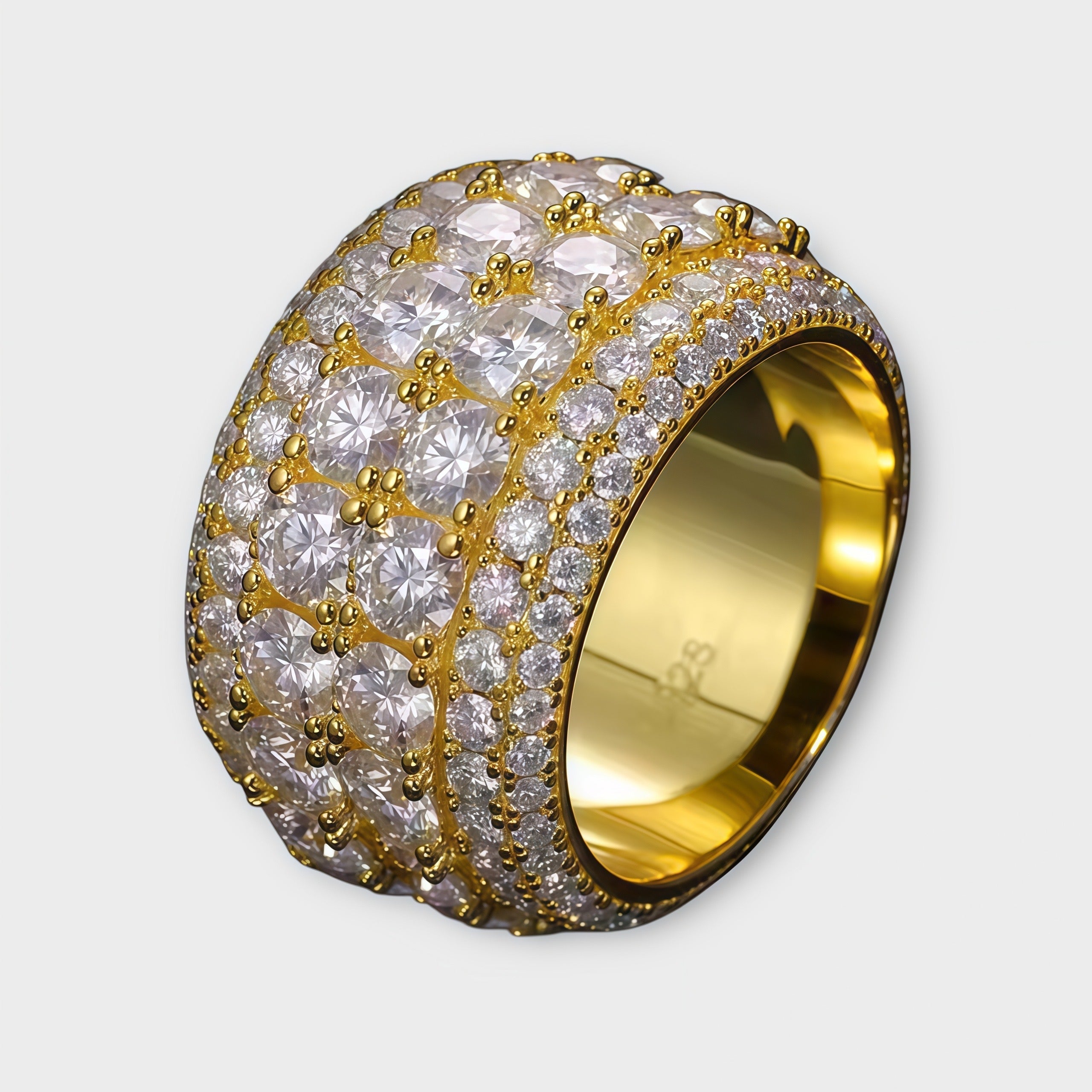 Double Row Moissanite Ring