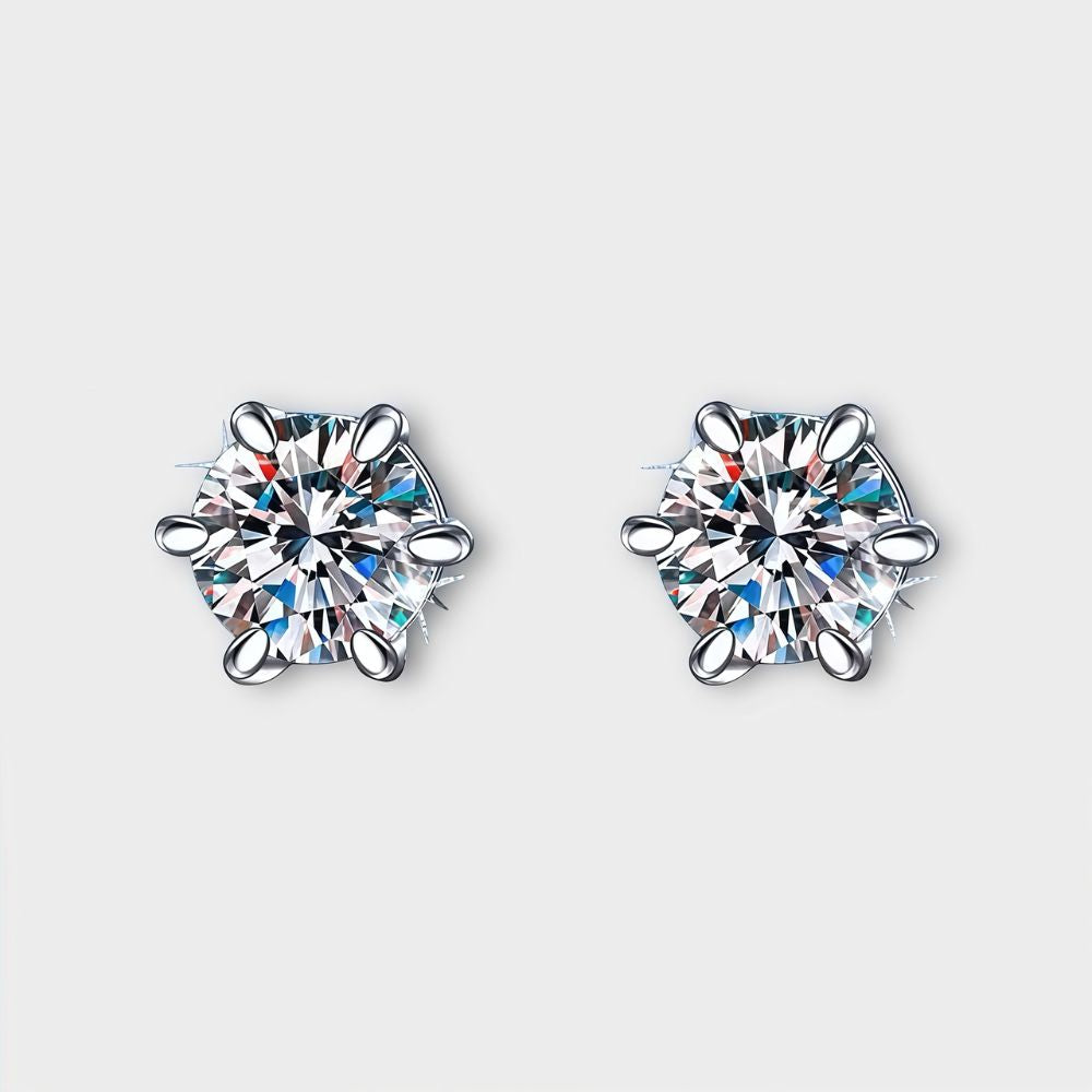 Moissanite Magnetic Stud Earrings